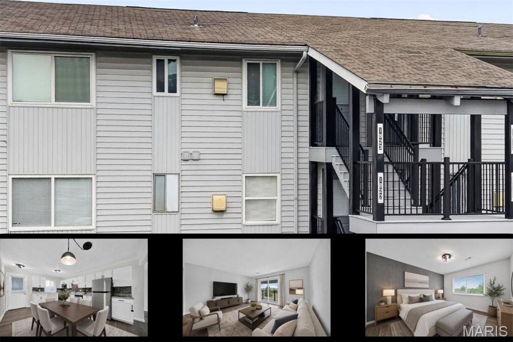 Welcome to this beautifully maintained, move-in-ready upper-level condo in desirable Mystic Village Condos. This 2 bedroom, 1 bath home features a bright open-concept layout with a tastefully updated kitchen, dining area, and living room, plus modern paint and beautiful flooring throughout. The updated bathroom and convenient in-unit laundry add to the appeal. The balcony gives plenty of opportunity to relax and unwind on those perfect spring mornings and fall nights. Enjoy community amenities, which include the Lake St. Louis clubhouse and beach. Fantastic location with easy highway access, within Wentzville School District. Looking for your first place, downsizing, or looking for low-maintenance living, this condo checks all the boxes! Seller to give the buyer a $2568 credit at closing to cover the Mystic Village HOA for 6 months. Schedule your appointment today!