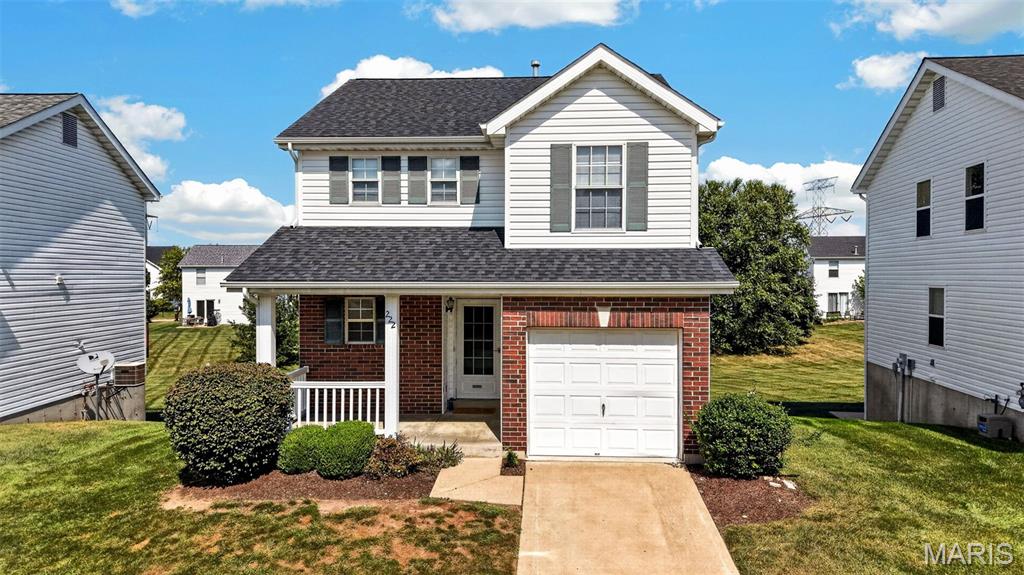 Hello low maintenance! This is a perfect home for first time home buyers, young families, or those looking to downsize! Conveniently located in O'Fallon, this 3 bed/2.5 bath home is waiting for you to make it yours! You'll notice the cute curb appeal with a large front porch from the front, and upon walking in you'll love the nice LVP floors and modern trim work throughout all levels of the home which makes cleaning a breeze! The great room is large enough for your family and friends while being open to the kitchen and breakfast area. Kitchen had an updated stove/range in 2025 too! Look into the backyard and you'll LOVE the large, flat backyard! Perfect for your furry friends or young ones to run around, or all your hosting needs! A half bath completes the main level. Head upstairs and find the large primary bedroom with a nice size walk in closet and full bath, bedroom 2 has a nice, large walk in closet too! And this home offers a 3rd bedroom, which some similar homes do not offer! Another full bath that's great size with a linen closet, and a laundry room completes the second level. Head down to the lower level and enjoy the family room that could also be used as a 4th bedroom with a walk out sliding glass door to a large patio and an egress window! Rough in for half bath (located in area currently used as closet). 2 storage areas are available for you and all your decorations and extra items. Roof replaced in 2024. Furnace updated in 2020. Garage is fully finished! Don't miss out on this home - it's not going to last!