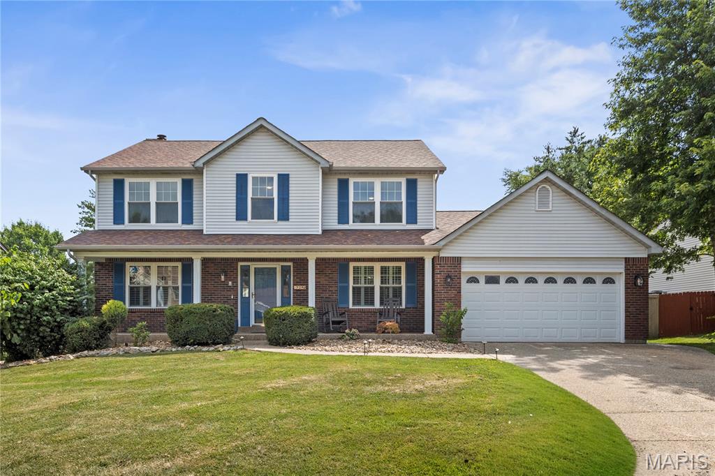 Beautifully maintained 4-bedroom, 2.5-bath home offering over 2,500 square feet of thoughtfully designed living space. The open-concept main level is filled with natural light and features luxury vinyl plank flooring, spacious living and dining areas, a dedicated home office, and a welcoming family room with a gas fireplace and custom built-in shelving. The kitchen offers granite countertops, stainless steel appliances, a center island, a pantry, and ample cabinetry and flows seamlessly into the dining area. Step outside to the level backyard featuring a new cedar privacy fence and patio, creating an ideal space for outdoor living and entertaining. A main-level laundry room with a utility sink adds everyday convenience. Upstairs, a versatile loft provides additional living space perfect for a media room, playroom, home office, or reading nook. The spacious primary suite features a walk-in closet and an en-suite bath with dual vanities, a soaking tub, separate shower, and private water closet. Three additional generously sized bedrooms and a full bath complete the upper level. The unfinished lower level includes a rough-in for a future bathroom and offers exceptional potential for future living space, recreation, or storage.