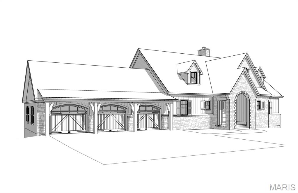 TO BE BUILT Grayhawk Building Group is excited to present Luxury CUSTOM new home construction in a Brand-New Gated neighborhood within Cedars Valley featuring 3 newly designed Dick Busch home plans. These fabulous NEW stone ranch homes are the perfect size and the homes you have searched for everywhere in St. Louis or dreamed about building and now that are only found in St. Albans...coming soon in the Enclaves at Cedars Valley! This picturesque setting offers 3 stunning +- 1- acre homesites virtually some of the few remailing golf course lots on the top-rated championship Lewis & Clark golf course. These designs feature open living layouts, large three-car garages, walk-out lower levels as standard features. You choose how big or how small you want your new home to be. You can choose from approx. 3871-4387 sq ft. Standard features are impressive and include 12' ceilings in the Great Room rising to a 20' vault with spectacular custom truss beams. Remaining main floor ceilings are 10'. On the main floor you have 48" WOLF range, 42" gas fireplace, hardwood, laminate, or LPV flooring in the kitchen, breakfast room, and foyer. Granite counter tops, oversized kitchen island, walk-in closets, solid core doors, two fireplaces, (second one on the covered veranda), superior Diamond Kote siding, 60% masonry exteriors, exposed aggregate drive, private walks, front porches, Low E Pella wood (NOT VINYL) windows and opportunities for an amazing outdoor room as you envision it. Two bedrooms are on the main floor, and you can choose to have one or two more additional bedrooms and full baths in the lower level along with many options. You can choose a billiards room, bar, wine cellar, exercise room, golf simulator room, office, fireplace. This is custom building at its finest so you can personalize/customize your new home.  With current planned options, finished price of the home is anticipated to be between $1,875,000 - $1,950,000. The Country Club of St. Albans boasts two championship 18-hole golf courses, club dining, an aquatic center, junior programs, tennis courts, an event venue or large gatherings. Membership to CCSA is optional for buyers with sponsorship from existing member.
Address of the completed home will be 1226 Glen Eagle Lane St. Albans, MO 63073