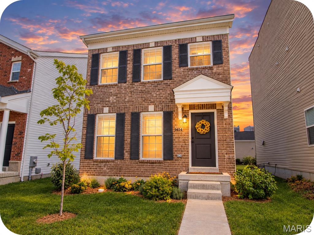 Welcome to 9414 Woolworth Drive, tucked in The Villages at Crestwood Crossing. You're just steps away from restaurants, grocery stores, and shopping at the neighborhood entrance, with the home sitting in the Lindbergh School District. Built just 2.5 years ago this two-story newer construction home still has that new home smell, with the roof, sewer, windows, and every major system practically brand new. Step inside to a main floor built for easy living and effortless hosting. The open layout let's the kitchen, dining, and living space flow together as one with loads of counter space and room for a large dining table in place of a traditional island for plenty of space to cook, gather, and spread out. Upstairs, the primary suite is a real retreat with a walk-in closet and full en-suite bathroom, plus a second bedroom, full bath, and the convenience of second floor laundry. The basement has high ceilings, an egress window, a roughed-in bath, and sump pump, perfect for adding an additional family room, bedroom, and bathroom down the road. Out back the fenced-in backyard is ready for summer barbecues or a fire pit as Fall settles in, and a detached 2-car garage for added convenience. Call your favorite Realtor today and schedule a tour of your new home!