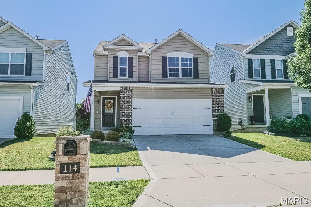 This 3-bedroom, 2.5 bath, 2 car garage is located with great access to shopping, parks and restaurants. It offers an open floorplan with 42" cabinets, stainless steel appliances and a gas fireplace. But the showstopper is the raised 11' x 8' deck that overlooks a beautiful yard (no back neighbor!). Upstairs is three bedrooms and two baths (one is an ensuite) and a laundry room. a full walkout basement and patio round out the features. You'll want to see this one!