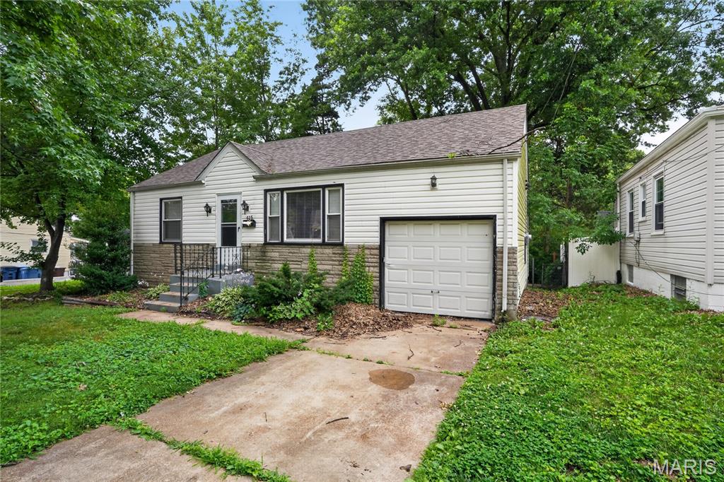 This 1950-built single-family residence features 3 bedrooms, 1 centralized bathroom, and a functional 906-square-foot main level footprint. Built in 1950, gleaming original hardwood flooring runs beneath the primary living spaces, leading to an eat-in kitchen layout equipped with solid cabinetry. Below, a partially finished basement supplies versatile bonus space alongside secondary utility and storage zones. Complete with an attached one-car garage for protected parking, the home sits on a manageable lot within a quiet, established 63135 neighborhood pocket, situated less than a mile from Griffith Elementary and nearby local community parks.