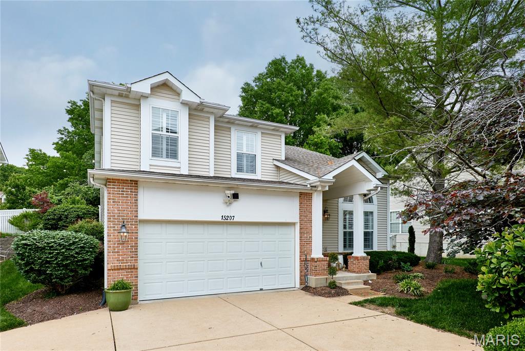 COMING SOON in the highly sought-after Cambridge Cove community! This beautifully updated detached home offers the perfect blend of privacy, convenience, and low-maintenance living in the heart of West County within Parkway Central Schools. Boasting approx. 3,198 total living SF including the beautifully finished lower level, this move-in ready home showcases newer Cali Bamboo flooring throughout the main and upper levels, plantation shutters, updated lighting, vented gas fireplace, and an inviting eat-in kitchen with granite countertops, double ovens, 4-burner gas range, and newer microwave & dishwasher. 
Step through the front door and into a dramatic two-story foyer ceilings and arched windows flank the entrance flooding the space with sunlight. The heart of the main level is an open-concept layout designed for modern living. The kitchen features crisp white raised-panel cabinetry with matte black hardware, dark granite countertops, and full herringbone marble backsplash that runs the entire length of the space. The family room flows seamlessly from the kitchen, offering a bright and airy retreat. A classic fireplace anchors the room. Whether hosting gatherings or enjoying a quiet evening, this space effortlessly accommodates both.
The spacious vaulted primary suite offers a walk-in closet, double vanity, separate tub with jacuzzi jets & shower, while the spectacular loft with custom built-ins makes the perfect home office, lounge, or flex space. The finished lower level adds incredible versatility with a large recreation room, full bathroom, and two additional flex rooms ideal for office space, guest rooms, gym, hobby rooms, or additional living areas. Major updates include Trex deck with railing & gate, architectural roof, HVAC with humidifier and 50-gallon water heater. Enjoy a truly easy lifestyle with low HOA fees covering lawn care, landscaping, snow removal, and exterior common maintenance — no mowing, watering, or heavy upkeep. Exceptional Chesterfield living in an unbeatable location!
