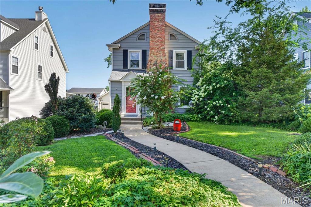 Charming historic storybook 2 story Kirkwood home with large addition, beautifully landscaped front and back yard and in ground pool. This beautifully updated home is perfect for entertaining friends and family in a desirable Kirkwood location, near downtown and schools. Right on the Greentree Parade Route!  Very close to grade school and high school! Home features 3 bedrooms, 2 ½ bathrooms, formal living and dining room, family room, and updated kitchen with breakfast bar seating.  Kitchen opens to breakfast room and family room that flows out to large patio, gardens, and pool. The ample living space on the main level includes a first floor primary bedroom ensuite or office and the second floor has 2 spacious bedrooms and 2nd additional full bathroom. Hardwood floors throughout and 2 fireplaces add to the warm welcoming feel of the home. Detached two-car garage with large attached pool room or work shop. Lot includes in-ground irrigation system. Updated plumbing and Brand new roof! Property is agent owned.  Listing agent is not owner.