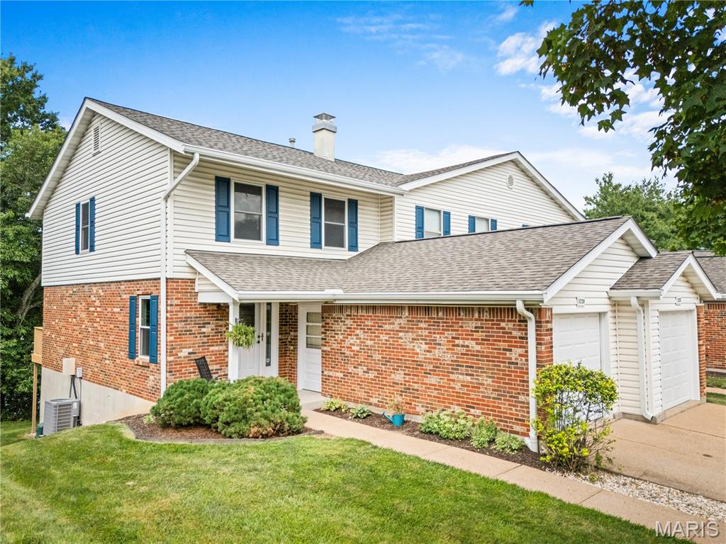 This beautiful END UNIT 3 bedroom/3 bath townhome with a 1 CAR GARAGE is ready for its next chapter and new owners! There's so much to LOVE - where to begin?!?!? You will have complete peace of mind knowing that this home has a new HVAC system in 2024 and roof, siding, gutters and screens replaced in 2025! Recent updates in the last month include all new carpeting, freshly repainted interior, most new light fixtures/ceiling fans, outlets and covers and the main level 1/2 bathroom. This home also boasts thermal windows, a maintenance free deck and patio at the walk out! The main level offers a living room, kitchen with breakfast room and 1/2 bath. Upstairs you will find 2 large bedrooms and full bathroom. Finally, the finished walk-out lower level features a 3rd bedroom with closet (can also be used as a family room), full bathroom and unfinished area for storage and laundry. The location is centrally located for easy access to Highway 44, 141 and Interstate 270. Cliffridge Condominiums is a quiet community offering great convenience to everything! Minutes to shopping, employment, highways, restaurants, parks, Valley Park schools and so much more! The HOA fee includes several of your utilities like trash, water, sewer, exterior insurance AND covers lawn maintenance. This wonderful development also has a community pool located just across the street! Call your favorite Realtor and schedule your private showing today!!!
