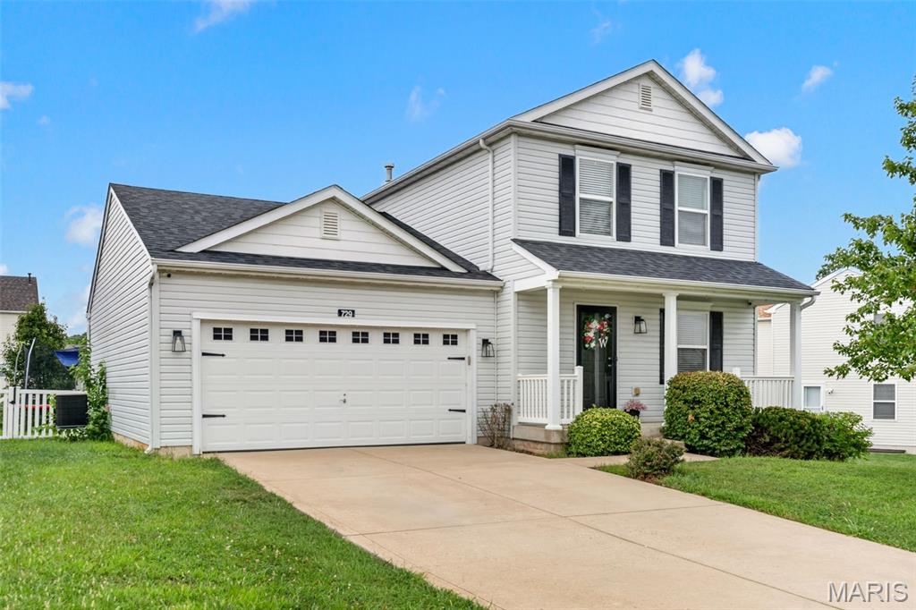 Welcome home to this beautifully maintained 1.5-story offering the perfect combination of comfort, flexibility, and outdoor living. Designed with everyday convenience in mind, the thoughtfully laid-out floor plan features a main-floor primary suite complete with a private ensuite bath and walk-in closet, plus main-floor laundry to simplify daily living. Updated light fixtures throughout add a fresh, modern touch, while all appliances stay, making this home truly move-in ready.

With 4 bedrooms and 2.5 baths, there's room for everyone. The upper level offers oversized bedrooms along with a versatile flex space that can easily serve as a home office, playroom or media room. The finished lower level adds even more flexibility with a spacious fourth bedroom, while the expansive unfinished area is ready for your creative vision—whether that's a recreation room, home gym, workshop, additional living space, or all of the above.

Step outside and enjoy your own private backyard retreat. The fully fenced yard, above-ground pool, and patio with awning create the perfect setting for summer entertaining, weekend barbecues, or simply relaxing after a long day.

Additional peace of mind comes with a new roof installed in 2024, allowing the next owner to focus on enjoying the home rather than tackling major projects. Offering a functional layout, generous living spaces, and room to grow, this home is ready for its next owners to make lasting memories.