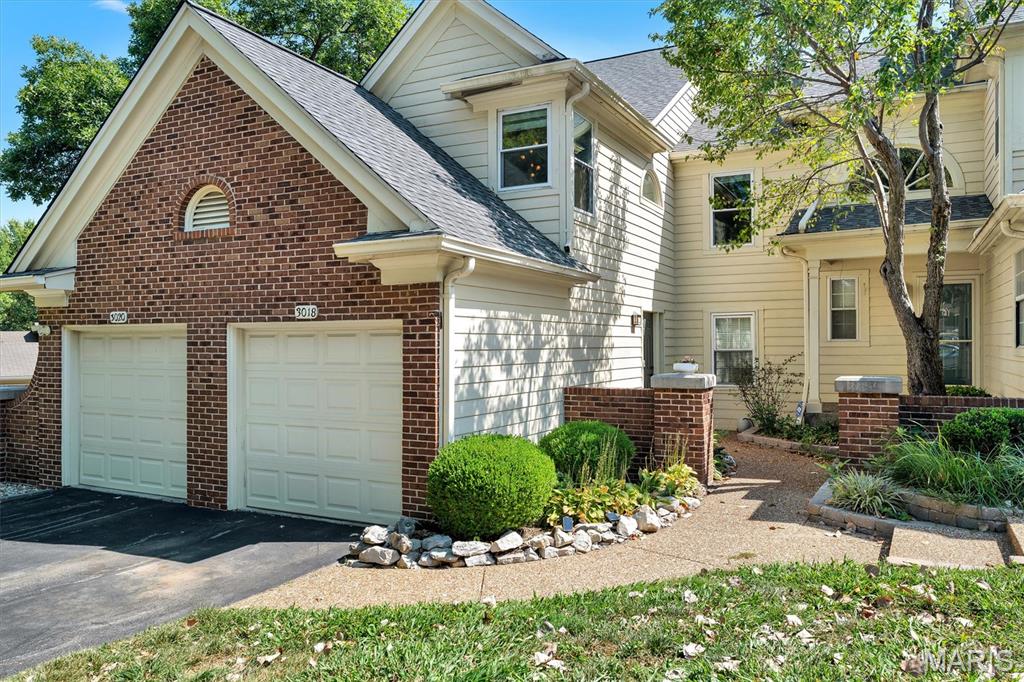 Showings Start on Tuesday Aug 8th so make your appointments now to tour this beautiful condo. Welcome Home to this stylish & updated condo! The unit has 2 bedrooms, 2 full bathrooms, an attached 1 car garage, approximately 1800 sq ft, and is move in ready. It's all about the lifestyle, the community offers 44 acres of common grounds, 2 spring fed lakes that allow fishing, a community club house, pool, tennis courts, pickleball, & basketball courts, designated parking for RV or boats. The HOA covers the exterior maintenance such as roof, siding, driveways, grass cutting, snow removal, water, sewer, & trash. Check out the community web site www.autumnlakesstl.com  The main floor offers vaulted ceilings, newer skylights to allow natural light. wide plank flooring, stylish window shades, ceiling fans, newer light fixtures, a door leading to a newer deck, & the condo has been freshly painted. Kitchen has newer Quartz countertops, sink, faucet, cabinet hardware, & stainless steal appliances. The Dining area is great for entertaining dinner parties or would make a great office space. Main floor laundry room for convenience. Just down the hall is the Owners Suite with vaulted ceilings ceiling fan, amble closet space, a private full bath & door that gives access to the deck. Guest bedroom is beautiful & the 2nd full bath has also been updated. The walk out lower level offers a family room, storage area, & covered lower deck. This complex is Owner Occupied & Rentals are not allowed. Conveniently located off Hwy 270, Pattonville School district. Refrigerator, Washer & Dryer can be included. Fireplaces are decorative only, & are no longer allowed to be used within the complex due to insurance.