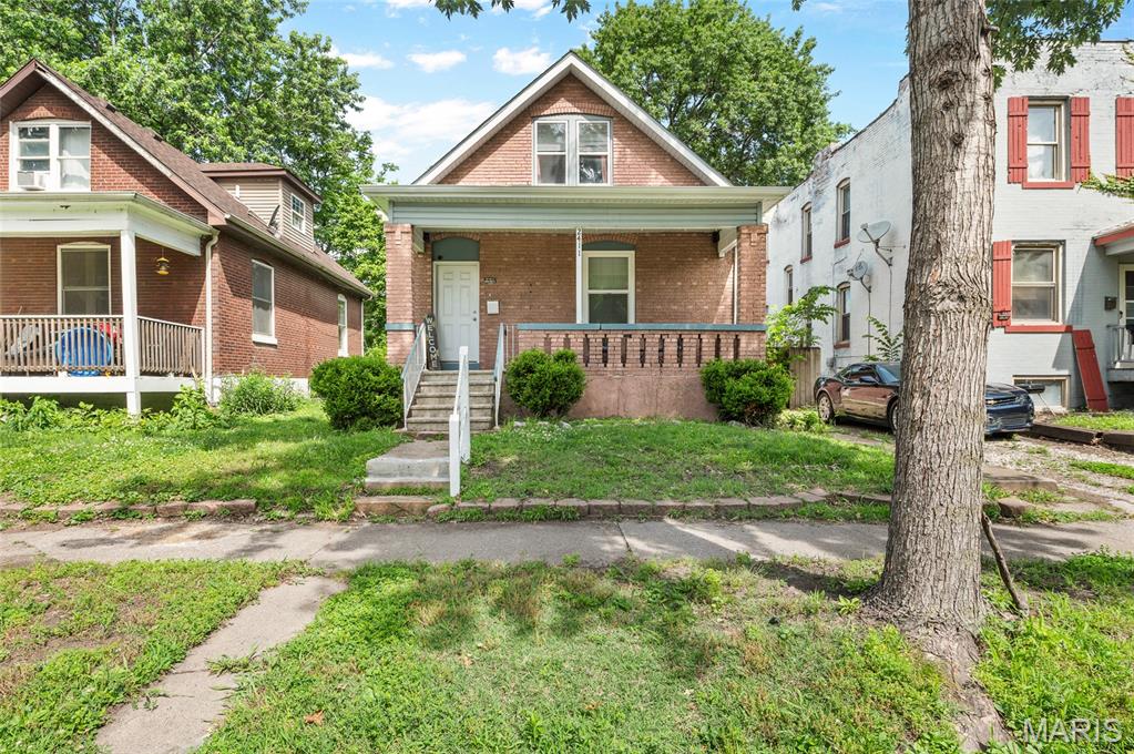 Charming and very well cared for full brick home. This home has lots to offer. It is a 2- bedroom, 1-bath with a great layout. Large living room, dining room and kitchen on the main floor with two good size bedrooms upstairs. It has beautiful floors, a new roof and gutters as well as many other updates. All appliances stay including the washer/dryer and window a/c units. Seller will take care of city occupancy before close.