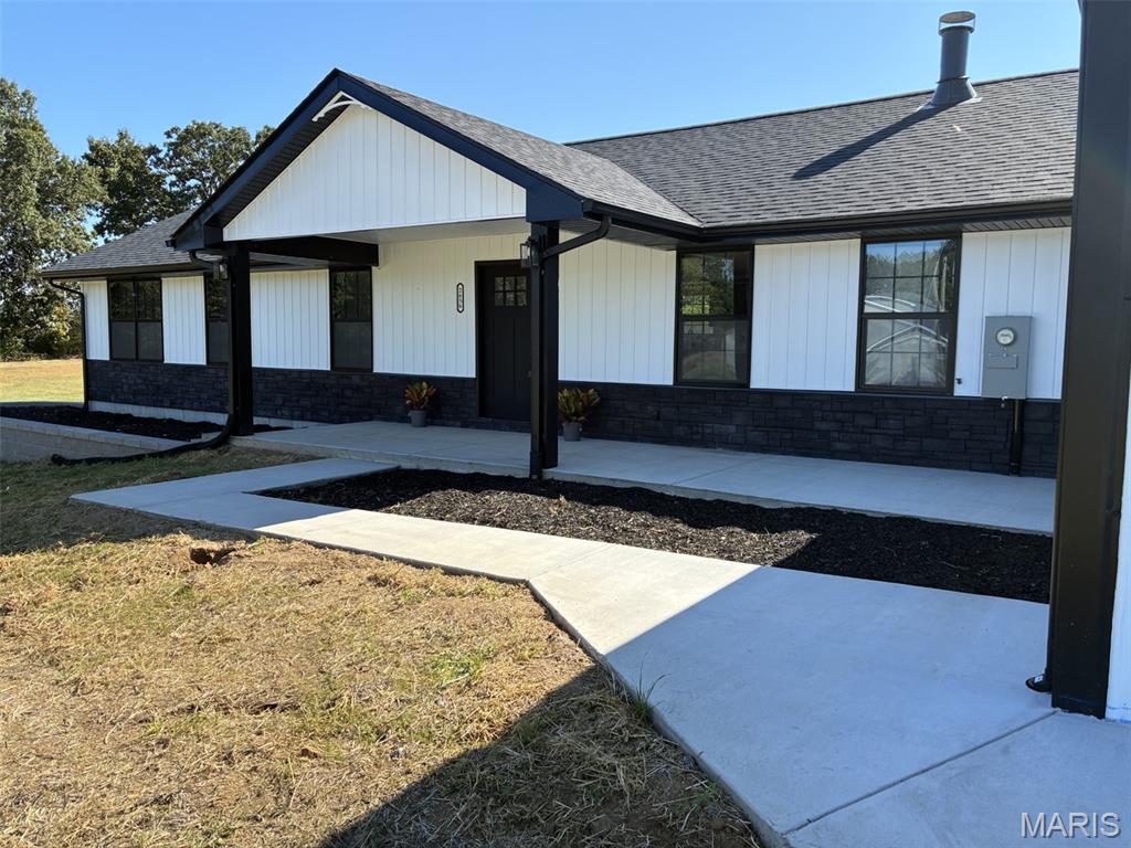 New Build: 3-bedroom 2-bath, 1500 SF ranch with pre-existing 1500 SF attached shop. Kitchen has wood cabinets, under cabinet lighting, Quartz counter tops, Black stainless appliances, and island with microwave. A walk-in pantry next to the kitchen for all of your storage needs! Easy one level living, with laundry/utility room with entry into the garage. A bonus room off living room for possible office, playroom for the kids or just extra storage. Ceiling fans in all bedrooms and Living room.  This builder added plenty of extras with, overhead ceiling fan with adjustable lighting in the secondary bedrooms, recessed lighting throughout the rest of the home.  Bathrooms come equipped with exhaust fans with lights, heat and blue-tooth speaker. Bath mirrors are equipped with adjustable lighting and defrost capabilities. The 1500 sf shop although, pre-existing, was tastefully attached to the house for convenience. With 16' wide and 8' tall, garage door with opener, it's sure to please the car enthusiast or mechanic in the family...or just plenty of storage.  There is an office inside that even has air conditioning.... Come check out this new home in a well maintained, family friendly subdivision!!!