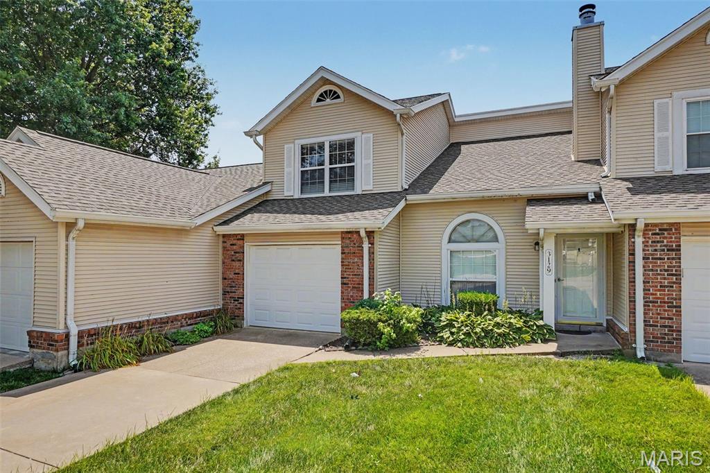 Spacious and open Townhome in a fantastic St Peters location with easy access to highways, shopping and entertainment.  Open floor plan with tall hardwood ceilings and plenty of natural light.   Living room with fireplace and dining area opens into the the Kitchen and breakfast room, plenty of cabinet and counter space, stainless steel appliances and walks out to the patio.  1/2 bath off the breakfast room along with laundry room and additional storage closet/pantry.   Large primary bedroom with walk-in closet, full bath with soaker tub and separate shower and loft area that could easily be converted to a 2nd bedroom.   1 car oversized garage, NEW ROOF in 2026, HVAC and Water Heater upgraded in 2017 and new electrical panel in 2017.   Over 1400 SQ ft of space in a great community with a pool.   This property can be rented, FHA approved.   agent/owner.