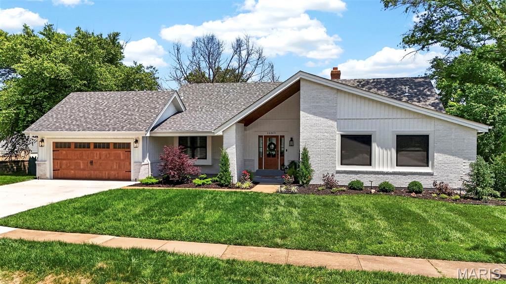 Completely reimagined from top to bottom, this stunning atrium ranch offers nearly 3,900 square feet of luxurious living space on a sprawling nearly 0.5 acre lot in the highly sought-after Rockwood School District. Every inch of this home has been meticulously renovated with high-end finishes and thoughtful design.

The show-stopping kitchen is a dream for both everyday living and entertaining, featuring quartz countertops, Frigidaire Gallery stainless steel appliances, a 36" gas range, second wall oven/microwave combination, 42" soft-close cabinetry, a massive 10-foot center island, and elegant champagne bronze fixtures and hardware.

One of the home's most captivating features is the abundance of natural light pouring through the new dramatic floor-to-ceiling direct-set windows. The atrium design creates a bright, airy atmosphere throughout the home, while custom motorized shades provide effortless privacy and light control at the touch of a button.

The luxurious primary suite serves as a private retreat with rich hardwood flooring, a spa-inspired bath showcasing dual adult-height vanities, a soaking tub, and an oversized walk-in shower with a rainfall shower head and designer finishes.

The impressive great room boasts soaring vaulted ceilings, beautiful 5" solid hardwood flooring, and a sleek electric fireplace, creating a warm and inviting gathering space. The dramatic wall of windows perfectly frames the outdoor views while flooding the home with sunlight.

The finished walk-out lower level significantly expands the living space and is designed for both relaxation and recreation, featuring a gas fireplace, custom bar area, spacious rec room, dedicated fitness area complete with a walk-in sauna, fourth bedroom, and full bath—ideal for guests, entertaining, or multi-generational living.

Outside, the updates continue with a new architectural shingle roof, new siding, gutters, windows, concrete driveway and patio, striking wood-look garage door and front entry door, plus a new electrical panel for peace of mind.  

This exceptional home combines luxury living, modern convenience, and access to award-winning Rockwood schools. With nearly 3,900 square feet of beautifully finished living space, exceptional natural light, and every major update already completed, this turnkey home is truly better than new and ready for its next chapter.  Showings begin Thu 6/11 at 5 pm at the Open House!