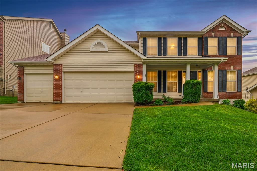 Welcome to one of the largest floor plans in the neighborhood,  no drive-through street just steps away from Berry Park with easy access to Hwy 44. This stunning 2-story home offers 5 bedrooms, 2.5 baths, and a thoughtfully designed layout perfect for both everyday living and entertaining. The main floor features a welcoming front study, formal dining room, spacious living area, powder room, and convenient main-floor laundry. The beautifull kitchen showcases a large center island, newer appliances, and seamless access to the newer deck through an updated patio door—creating the perfect indoor-outdoor flow. Upstairs, the expansive owner’s suite offers a luxurious retreat with an oversized closet and spa-like bath featuring a double vanity, soaking tub, and separate shower. Four additional generously sized bedrooms and a full hall bath provide ample space for family or guests. The walk-out basement offers additional living space, while the 3-car garage provides abundant storage. Enjoy sweeping views from the spacious newer deck overlooking lush common ground and the charm of Berry Park. Additional highlights include a new heating and cooling system (2025), making this home as efficient as it is beautiful.
