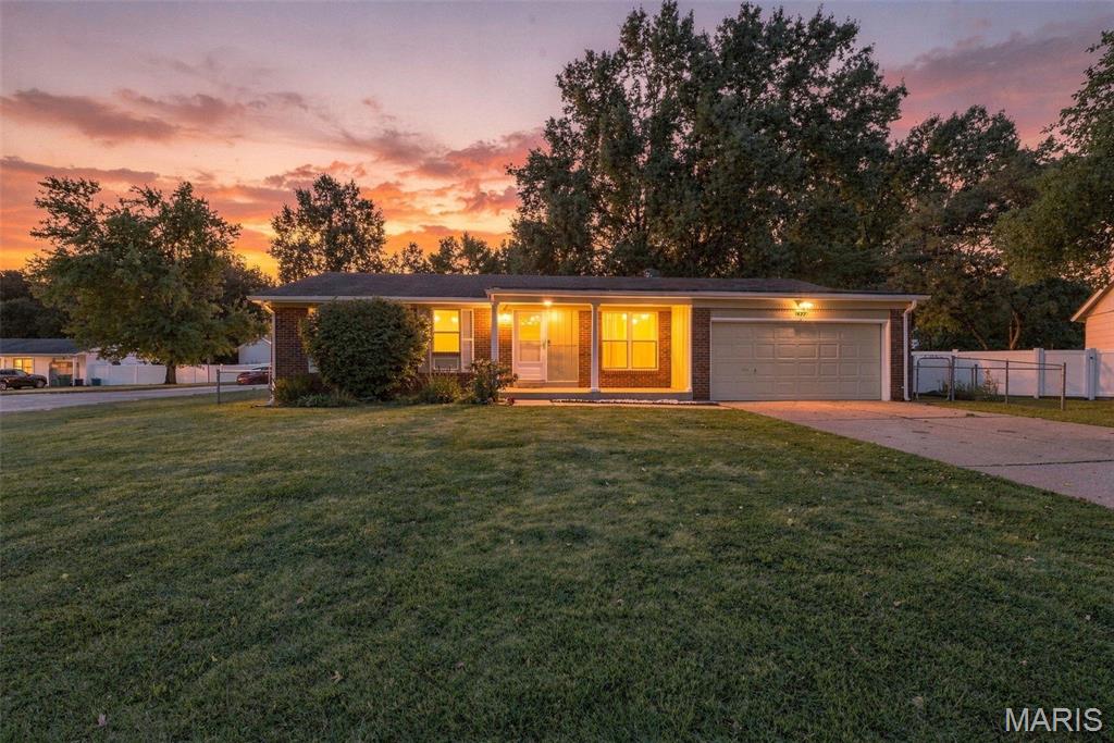 Well cared for 3 Bedroom Ranch with open floor plan, great natural lighting, 2 full baths main level, full basement, 2 car garage, covered back patio, fenced corner lot and on a cul-de-sac.  Basement has studs in place for finishing (previous owner) and one 16x11 finished room.  Ceiling fans in most rooms.  Sliding door from dining room to 22x11 covered patio. Wheelchair ramps at patio and garage to stay.  Huge storage shed.  Updated HVAC.  Nice home in convenient Fenton location, just needs a little make over to be great!