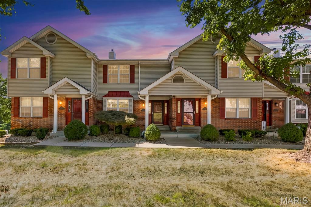 Open House Sunday 9/27 1-3 PM!! Located in the desirable Sherman Park Complex, this must-see spacious townhome offering 2 bedrooms, 1.5 baths & 1390 sqft with a finished lower level, is conveniently located near Highway 70/364, Main Street, and the Streets of St. Charles. This all-electric unit has an open living room complete with a wood-burning fireplace, large eat-in kitchen with stainless steel appliances (all appliances in kitchen remain), main floor laundry (washer and dryer remain), & updated half bath on the main floor. Upstairs features 2 generous-sized bedrooms, the primary bedroom connecting to the full hall bath which is renovated w/ dual sink vanity, newer flooring & subway tile shower.  Lower level is finished offering an additional living space or at-home office space.  Don't forget to relax on the composite deck! The rear entry, two-car garage has ample space for all your storage needs! Welcome Home!