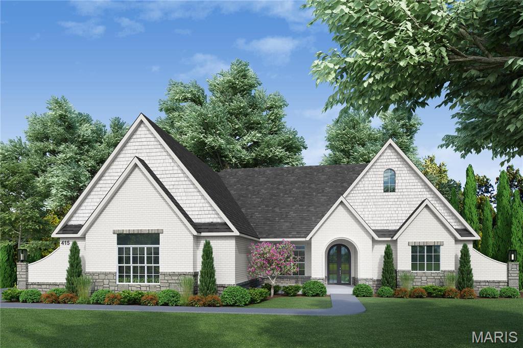 Auden Meadow is New Melle's newest luxury development where you will soon find exquisite custom homes on 3-9 acre homesites. With 11 customizable floor plans & 16 beautiful homesites to choose from, all that's left to do is design your dream home! The Lauren II floor plan is a 4 bedroom, 3.5 bathroom, Ranch with a formal dining or option for home office, a covered deck/patio & an oversized 3-car garage. Standard features include stunning iron front doors, a brick & stone front elevation, architectural shingles, irrigation system & landscaping package, 9' foundation pour, high efficiency HVAC, stone fireplace with stone hearth & mantle flanked by built-in book cases, soft close cabinet doors & drawers throughout, custom built & painted range hood, Quartz counter tops, KitchenAid appliances, kitchen backsplash & under cabinet lighting, hardwood floors in main living areas, tile flooring in bathrooms & laundry, tile shower/tub walls, 8' interior doors, 3 1/4" casing on windows & doors, 6 1/4" tall baseboard, crown molding & more!