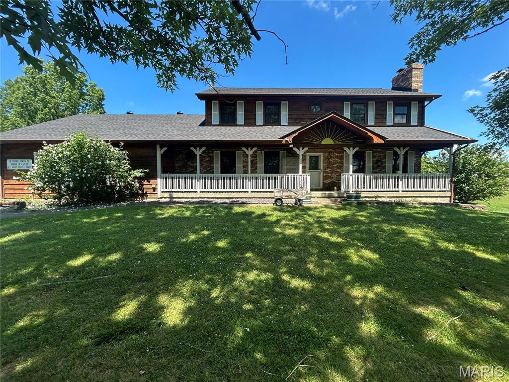 Beautiful two-story cedar-sided home situated on 4 acres, conveniently located just minutes from Highway 67 in Bonne Terre. This spacious property features 4 bedrooms and 2.5 bathrooms, offering plenty of room for family living and entertaining. Enjoy relaxing on the covered front porch or gathering in the inviting living room with its stunning brick wood-burning fireplace. The eat-in kitchen provides ample dining space and overlooks the inground pool, creating the perfect setting for everyday living and outdoor enjoyment. Additional main-level conveniences include a laundry room and a spacious 3-car attached garage. The primary suite features a private bath complete with a Jacuzzi tub, offering a comfortable retreat at the end of the day. Recent updates include a new HVAC system, a new roof, and newer flooring in the finished basement area. The basement also offers abundant storage space and a separate garage-door entrance, ideal for lawn equipment, a workshop, or hobby space.

With acreage, modern updates, and excellent access to Highway 67, this property combines comfort, functionality, and convenience in a beautiful country setting.