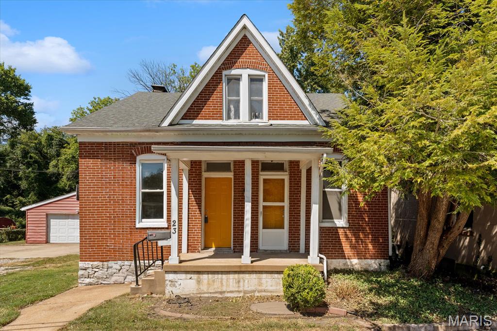 Check out this sold brick home conveniently located in central Belleville.  This home has new carpet and paint and a new hot water heater.  The main level consist of a living room (possible bedroom), dining room, kitchen with all appliances, full bathroom, and a bedroom.  The upper level has a huge primary bedroom and primary bathroom.  The upper level could easily be split into two bedrooms.  The basement is great for storage and has a laundry area.  All appliances are included. You will enjoy the huge backyard for entertaining, gardening, or just relaxing.  The detached two car garage is convenient and needs some TLC.  Plenty of off street parking. Easy access to highway 15 and close to the downtown shopping / entertainment district.  Property is being sold AS IS. Seller will not do any repairs.  City occupancy inspection reports available. Buyer will be responsible for bringing the property up to code after closing.