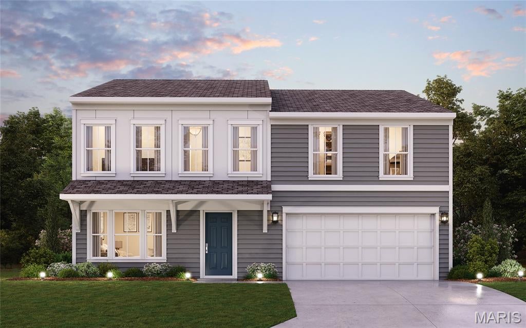 New construction by Fischer Homes in the beautiful The Estates at Huntleigh Ridge community, featuring the stunning Jensen design. This thoughtfully designed layout is perfect for style and practicality with 4 bedrooms, 2 full baths, and 1 half bath. The inviting family room is the heart of this plan, making it the perfect gathering space. The open kitchen with a large island and walk-in pantry connects to the morning room. The owner's suite features a private bath and walk-in closet. The spacious 2-bay garage completes this exceptional home.