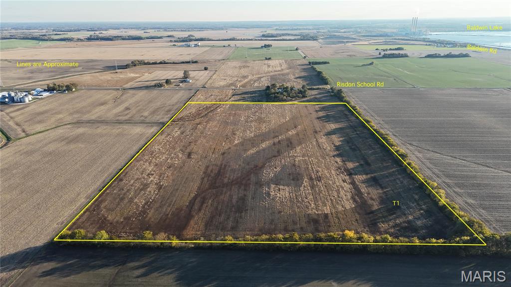 Live and Online Auction 
Tract 1 – 60.36 +/- Acres • Productive tillable acreage with a PI of 107.3 • Access via a 40-ft easement along the
east side of the home at 9115 Risdon School Rd (home not included in sale) • Parcel: 20-26.0-400-002 - 2024 Taxes $1660.26  
Located between Baldwin, Marissa, and New
Athens—just a short distance from the Baldwin Power Plant—this productive farm offers approximately 180 +/- acres of mostly tillable land to be offered in three tracts. The home located at 9115 Risdon School Rd, Marissa, IL 62257 is not included in this auction. Tract 1
lies behind the 20-acre home tract, while Tracts 2 and 3 are located across the road.
Tract 2 – 44.9 +/- Acres • Primarily tillable acreage with a PI of 106.8 • Parcel: 20-35.0-200-004 -  2024 Taxes $1183.68
Online Auction opens Tue, December 2, 2025 Live Auction (with Online Bidding Available): Tue, December 9th, 2025, 6:30 PM Location of Live
Live Auction: The Bullpen Bar & Grill, 201 Kaskaskia St, New Athens, IL 62264
Registration is required. Price reflects the starting bid.