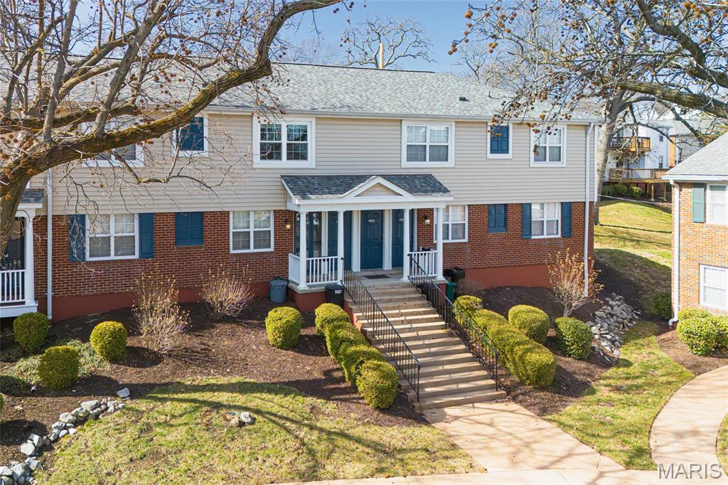 Welcome to easy living at 1465 Bobolink Pl - this upper-level 2 BR, 1 BA condo in highly desirable Brentwood Forest centrally located in the heart of St. Louis. The condo features open floorplan that is great for entertaining, hardwood floors, large windows that provide abundant natural light, and kitchen with stainless steel appliances and granite countertops. The bedrooms are good sized with soft carpeting for an inviting feel separated by the hallway with in-unit washer and dryer. The balcony overlooking the shared backyard is great for enjoying a cup of coffee outside. Condo enjoys Brentwood Forest offers community amenities - a swimming pool, tennis courts, and a scenic pond surrounded by beautifully maintained grounds for outdoor entertainment and socializing. The condo is walking distance to Whole Foods Market, Target, and First Watch and numerous other restaurants, shops, and everyday conveniences. Quick access to Highway 64/40 makes commuting anywhere in the metro area easy and efficient.