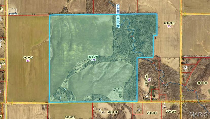 176 acres is up for AUCTION in Marion County.

- 110+/- acres currently tillable (Half of 2025 cash rent goes to new owner)
- 10 acres of CRP (payable in October and goes to new owner. $202.23 per acre, expires in 2032)
- Mobile home on lot could be leased for additional income.
- Good hunting with South Creek cutting through the northeast end of property.
- Easy access as property sits just a quarter mile off of Route 37.
- 1.5 story/1,800 sf home. 4 beds with possibility for a 5th bed, 3.5 bath home could be leased or lived in.

This ground is the perfect combo tract! If you are looking for income, hunting, recreation, easy access, weekend getaway or full-time country living.... this one has it all.

Open House on 05/24/2025 from 11:00 - 1:00.
AUCTION ENDS ON 05/30/2025 at 5:00. This is an online auction.
Please note, the price of $1,056,000, is the minimum starting bid for the auction.