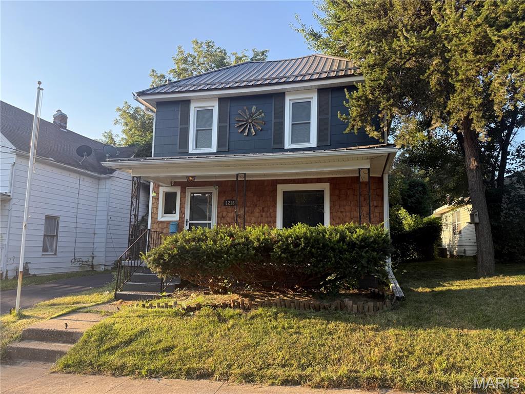 Welcome to this charming home. The main level offers a living room, dining room, and kitchen. The kitchen has a gas range and refrigerator. Off of the kitchen is access to the back deck and backyard. The second level has a sitting area, two bedrooms, and one full bathroom. The home has an unfinished basement. There is a one car detached garage and small fenced area. Home has central heating and window air units.