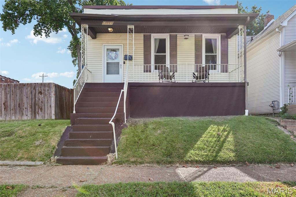 SHOWING START 9/16 - OPEN HOUSE SAT 9/19 - 11AM to 1PM -  Welcome to this charming 2-bedroom home in St. Louis’ historic Bevo Mill neighborhood! The main level offers a comfortable floor plan with two bedrooms and a full bath. The kitchen features painted white cabinetry, granite countertops and plenty of workspace for everyday cooking. Downstairs, the partially finished basement provides additional flexible living space and a second full bath—ideal for a recreation room, home office, workout area or guest space.

Outside, enjoy a large, usable backyard with plenty of room for gardening, entertaining or relaxing. A one-car detached garage provides convenient off-street parking and additional storage.

Named for the iconic Bevo Mill landmark at Gravois and Morganford, the surrounding neighborhood is known for its distinctive South City character, classic architecture and variety of locally owned restaurants and businesses. Enjoy convenient access to nearby parks, shopping, dining and major thoroughfares while making this inviting home your own.