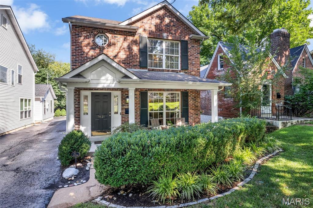 Welcome to 7621 Lindbergh Drive, ideally situated on a charming, tree-lined street in sought-after Richmond Heights, just minutes from Clayton, parks, shopping, dining and more. This beautifully maintained home combines the charm of an established neighborhood with the conveniences of newer construction. The bright, inviting main level features hardwood floors, a custom eat-in kitchen, separate dining area with bay windows and custom shutters, and convenient main-floor laundry. Upstairs, you'll find a spacious primary suite with walk-in closet, a second bedroom with walk-in closet and access to an additional full bath, plus a versatile loft offering excellent potential for a 3rd bedroom, home office or additional living space. The finished lower level adds even more flexibility with a generous family/rec room, sleeping area and full bath—perfect for guests, entertaining or additional everyday living. Step outside to enjoy beautifully landscaped garden spaces, an in-ground sprinkler system and a grilling patio conveniently located just off the kitchen. Additional highlights include an oversized attached two-car garage and HVAC updated in 2026. With approximately 2,287 square feet of finished living space, flexible bedroom options and an outstanding Richmond Heights location, this home offers an exceptional combination of space, convenience and versatility in the Maplewood-Richmond Heights School District.