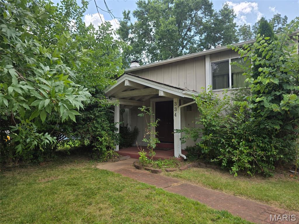 Great opportunity in Ballwin for Investors, or anyone who wants to move into a highly desirable neighborhood and complete the rehab into the beauty of your dreams.  This 3 bedroom, 2 bath home has so much potential. The main level has 2 bedrooms, a full bath, living room, dining room and kitchen.  The lower level has the 3rd bedroom, bathroom and a family room with fireplace that walks out to a large, level and fenced yard. A nice covered front porch and 1 car garage add to appeal of this home.  Located close to shopping, hwys 141, 40 and 44, and the Elementary School in the subdivision. Bring your ideas and take advantage of making this house your future home.
