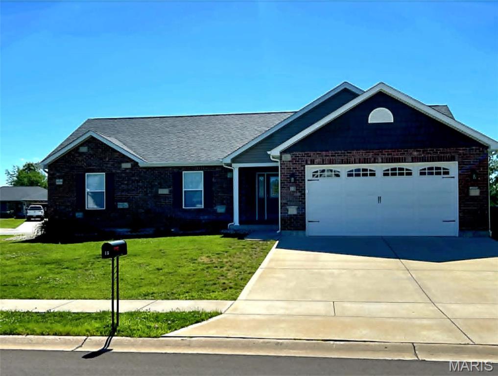 Just four years young, this well maintained, 3 bedroom 2 bath Great Room Ranch has an inviting open floor plan, with vaulted Great Room. Open Kitchen with granite countertops, tile backsplash & pantry. Main floor laundry with built in shelving. Breakfast Room opens to Deck and level backyard. All kitchen and bathroom hardware updated. Large Primary Suite with Walk in closet & Luxury bath with double vanity and custom mirrors and updated lighting. 2 secondary bedrooms. 2 car garage. Large, level, corner lot on Cul de sac. Full unfinished basement.