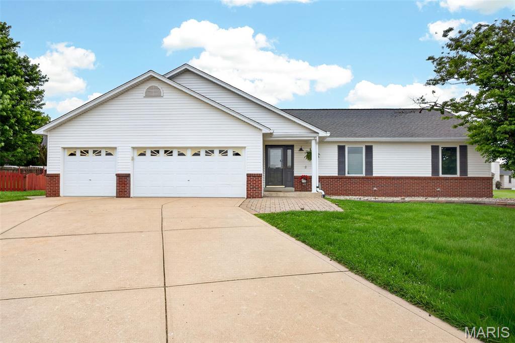 Welcome home to this beautifully maintained 3 bedroom, 2 bath ranch nestled on a quiet cul-de-sac in the highly desirable Ft. Zumwalt School District! Offering an ideal blend of comfort, space, and convenience, this move-in ready home features an open and inviting floor plan designed for both everyday living and entertaining.
Step inside to find vaulted ceilings that create a bright and airy feel throughout the main living areas. The spacious great room flows seamlessly into the kitchen and dining area, providing the perfect setting for gatherings with family and friends. The kitchen offers plenty of cabinet and counter space, making meal prep and hosting a breeze.
The primary suite features a private full bath and ample closet space, while two additional bedrooms and a second full bath provide flexibility for guests, family, or a home office. The large 3-car garage offers plenty of room for vehicles, storage, hobbies, or workshop space.
Outside, enjoy the peaceful setting of the cul-de-sac along with a spacious yard perfect for relaxing, gardening, play, or entertaining outdoors. Conveniently located near Laura Hill Road and Highway K, this home provides quick access to grocery stores, shopping, restaurants, parks, and everyday amenities while still offering the charm of a quiet neighborhood setting.
With its desirable ranch layout, vaulted living room, 3-car garage, excellent location, and sought-after Ft. Zumwalt schools, this home is one you won’t want to miss!