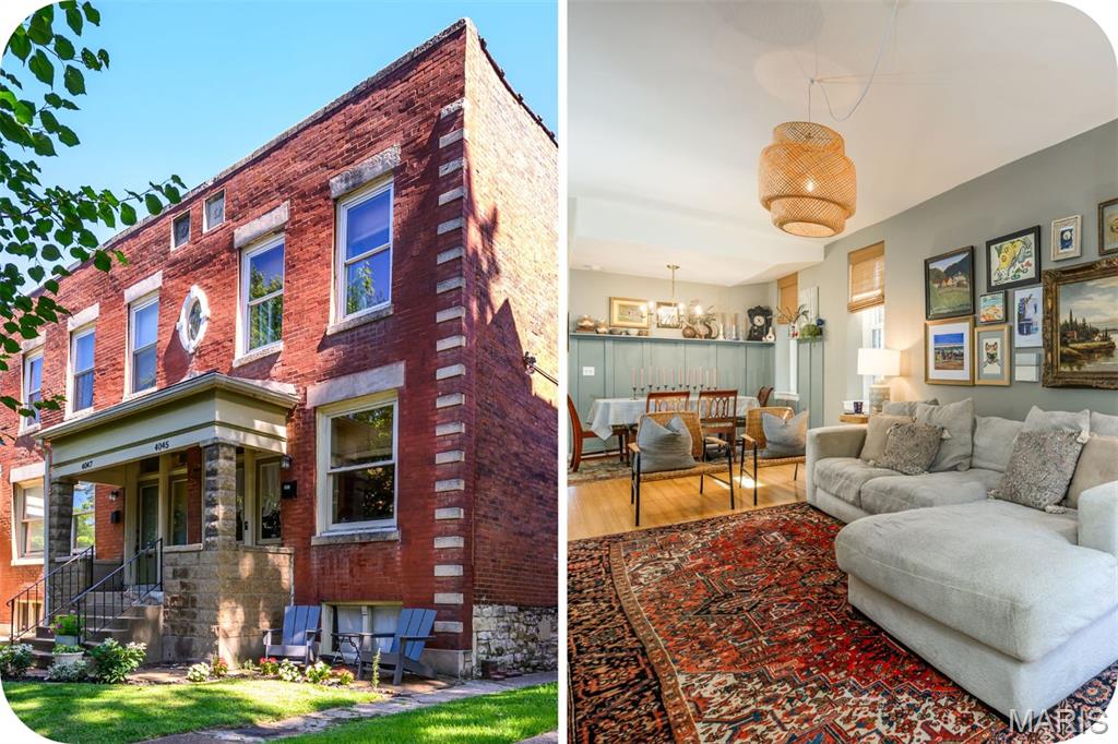 Open house Sun. 6/28 from 1-3pm. Nestled in the heart of the highly sought-after Historic Shaw Neighborhood, this charming 2-story townhome offers over 1,800 square feet of light-filled living space with 2 bedrooms and 1.5 bathrooms. Filled with character and warmth, the adorable interior blends historic charm with thoughtful updates, creating a home that's both inviting and functional. The main level features a flexible open floor plan with 1/2 bath and a spacious kitchen with white cabinetry, a center island, and stainless steel appliances. Upstairs, you'll find two generously sized bedrooms with ample closet space, including one with a charming attached office/workspace, along with a full bathroom. Extend your living space outdoors with both upper and lower decks, plus the added benefit of off-street parking. Just steps from amazing bagels, Food Truck Fridays, the Missouri Botanical Garden, the Tower Grove Farmers' Market, and all the dining and entertainment along South Grand. You'll love having the best of city living at your doorstep. Nearby Tower Grove Park offers festivals, concerts, sports courts, walking paths, and year-round community events. Shaw is one of St. Louis' most desirable neighborhoods, known for its beautiful historic homes, tree-lined streets, walkability, and strong sense of community. This is a wonderful opportunity to enjoy an unbeatable lifestyle in one of the city's most beloved neighborhoods.