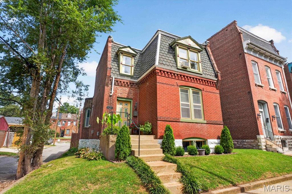 2017 Senate St is a charming historical Benton Park home c.1892. Located on a small lane reminiscent of another era, retaining some original features combined with 21st century updates. The stunning brickwork and dormers will instantly give you the sense of history in your new home. The main floor has hardwood floors through out as you enter and lay eyes upon your new living room with a decorative brick fireplace. The adjoining Dining Room is perfect for entertaining family and guests alike, as you prepare treats in your new kitchen, with a gas cooktop and double wall ovens. The flex space next to the kitchen can be an additional seating area, dining space or home office. Make it your own! A full bath completes the main floor. Upstairs you will find your 2 nicely sized bedrooms, including space for a potential home office. The backyard gives you green space in the city with a 2 car parking structure. Off street parking and green space in Benton Park. Welcome home!