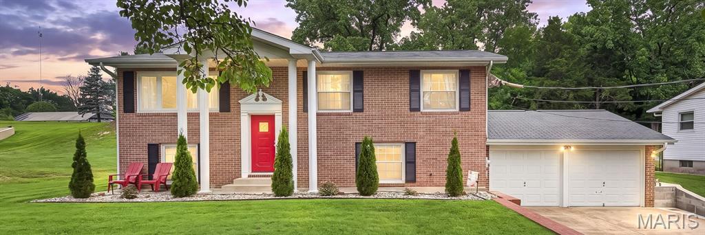 OPEN HOUSE 12PM-2PM SATURDAY 7/18 A truly rare opportunity awaits! Prepare to be impressed by this masterfully renovated all-brick 4-bedroom, 2 full bath home, perfectly positioned on an expansive double lot spanning over half an acre. Tucked away on a quiet, well-maintained cul-de-sac atop the scenic bluffs just off Triple Lakes Road, this exceptional property offers the perfect combination of privacy, space, and convenience. Boasting over 2,200 square feet of beautifully updated living space, this traditional home has been extensively renovated from top to bottom with today's most sought-after finishes. Highlights include luxury vinyl plank flooring throughout, a stunning kitchen featuring 42-inch soft-close cabinetry, quartz countertops with a 4-inch backsplash, stainless steel appliances, and a gas range. Both bathrooms have been tastefully updated with tiled bath and shower surrounds, oversized 36-inch vanities, and premium Delta and Moen fixtures. Additional interior upgrades include fresh paint throughout, new LED lighting and ceiling fans, a new gas furnace and central air conditioning system, R-30 attic insulation, elegant arched-top interior doors, newer windows, ClosetMaid closet organization systems, and a gas water heater—making this home as efficient as it is beautiful. The newly built sunroom addition provides the perfect space to relax and enjoy peaceful views year-round, while the oversized insulated garage features new LED lighting, updated garage door openers, new springs, and an exterior keypad for added convenience. An exceptionally long driveway offers ample room for RVs, campers, trailers, boats, recreational vehicles, and additional parking. The exterior has been thoughtfully enhanced with professionally designed landscaping accented by outdoor LED landscape lighting, updated fascia, soffits, and 4-inch gutters, attractive shutters, and a well-maintained architectural setting that complements the home's timeless curb appeal. A durable 3-tab shingle roof, approximately eight years old, provides peace of mind, while the property also includes a spacious Tuff Shed for additional storage, a septic system, and a dedicated natural gas line ready for your BBQ grill or future fire pit—making outdoor entertaining effortless. The location is equally impressive, offering convenient access to parks, walking and biking trails, golf courses, restaurants, shopping, and major highways, making commuting and everyday living a breeze. Properties offering this lot size, quality, and location rarely become available. You won't want to miss out on this move-in ready turn-key home. So call your favorite Realtor today to set up your tour.
