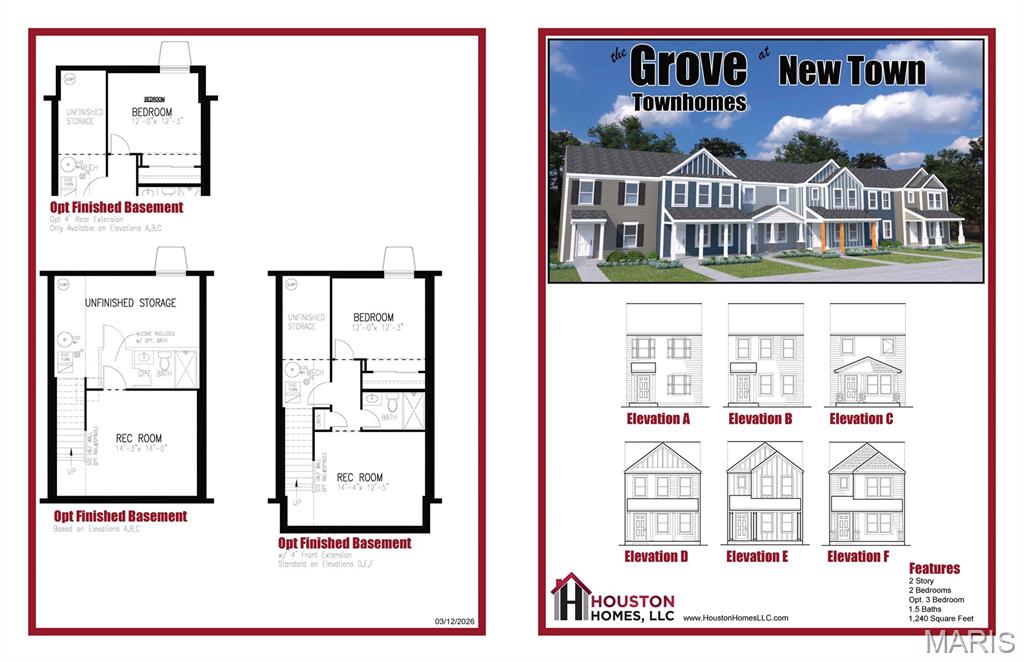 Discover affordable, low-maintenance living without compromising on style in The Grove Townhomes at The New Town at St. Charles. Thoughtfully designed for today's lifestyle, this two-story townhome offers an open-concept main level that seamlessly connects the great room, kitchen, and dining area—creating the perfect space for everyday living and entertaining. The well-appointed kitchen features ample cabinetry, generous counter space, a spacious pantry, and available options including a large center island or peninsula layout to fit your needs. Upstairs, you'll find a spacious Owner's Suite complete with a walk-in closet and convenient second-floor laundry. Need more space? Designed with flexibility in mind, The Grove offers a standard 2-bedroom, 1.5-bath layout, with available options to create a luxurious owner's suite with a private bath (2 bedrooms, 2.5 baths) or expand to a 3-bedroom floor plan to fit the way you live. With premium included features (such as granite countertops) and flexible floor plan options, The Grove, offers exceptional value. Located within The New Town at St. Charles, you'll enjoy a welcoming neighborhood atmosphere with beautifully maintained common areas, parks, lakes, walking trails, and community amenities, all while being just minutes from historic downtown St. Charles, shopping, dining, entertainment. Experience the perfect balance of peaceful community living and everyday convenience.