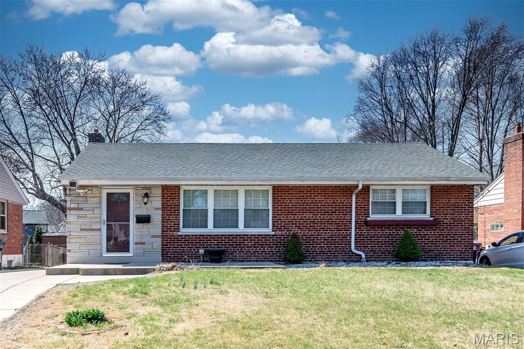 Welcome to a three bedrooms, 2 full bathrooms with solid brick home, centrally located in Al-Clare Meadows Subdivision.  The main features an open floor plan a with a large combo living-dining room right of the kitchen.  Newly refinished hardwood floors with fully updated kitchen.  The main bedroom offers the owners two closets! The basement Is partially finished including a spacious family room, a full bathroom, an extra room that could be used as a game room or an office.  Large laundry area with 2 bonus storage rooms.  Explore River Des Peres Greenway Trail Located Just A Few Blocks Away.