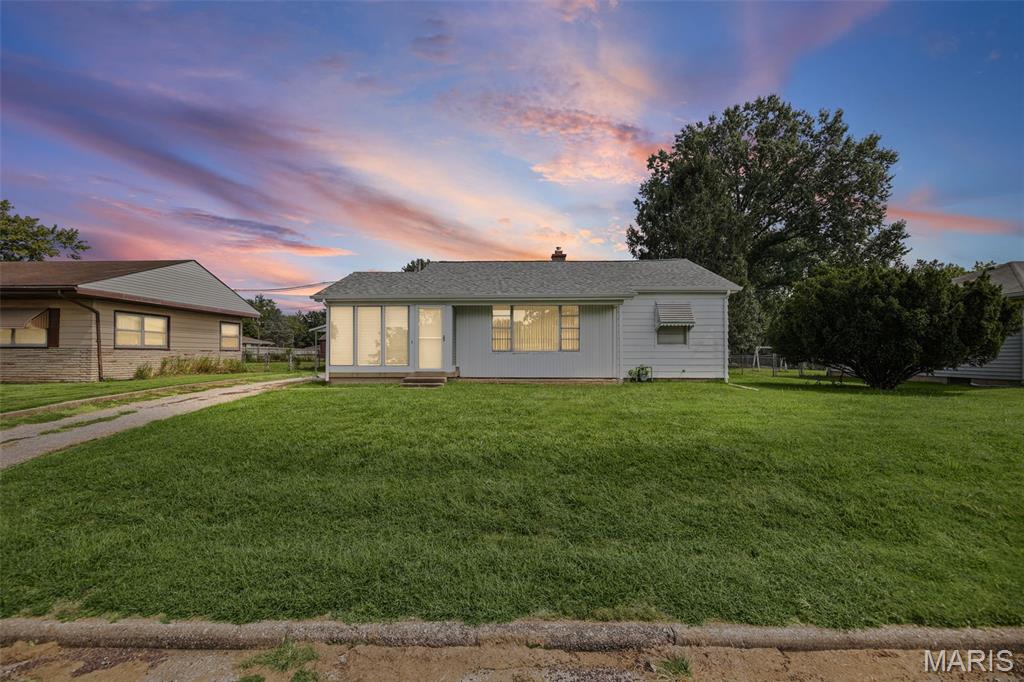 Check out this this wonderful home with tons of potential! This 2-bedroom, 1-bath home offers a convenient location near shopping, dining, schools, and everyday amenities. The property features a large yard, detached garage, additional 2-car carport, and a 10x12 storage shed, providing plenty of parking and storage options. An enclosed front/side porch offers additional space and could be a great spot for relaxing or enjoying the outdoors. The home includes an unfinished basement for added storage or future potential. The property offers an opportunity for a new owner to bring their vision and updates to the home. Roof and gutters were replaced in 2025. Property is being sold AS-IS with no repairs by the seller. Don't miss this great opportunity for buyers looking for a home with room to add their own personal touches, or an investor looking to add to their portfolio!