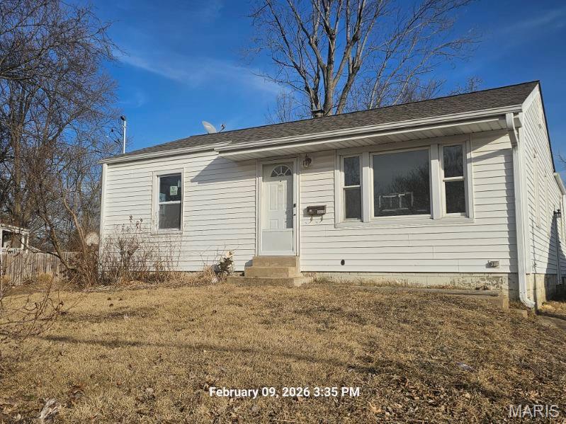 Check out this adorable home!!! Located in the Top Rated sought-after Pattonville School District. Features include a spacious living area, functional layout, and charming backyard. The property also boasts an oversized two-car garage with a workshop and loft, making it an excellent fit for all hobbyists or mechanics. Additional parking available too. Situated on a quiet street with easy access to schools, parks, shopping, and major highways, this home is convenient to everything. Don’t miss this opportunity—schedule a showing today!
