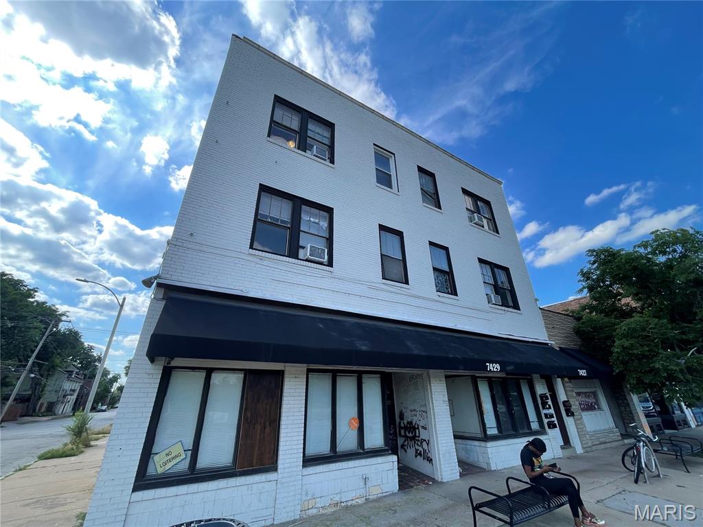 Established in 1757, the French settlement of Carondelet has a rich and impressive history and overlooks the Mississippi River. This 2-bldg. package features 8 apartments and 3 commercial units that are currently connected. The latter features a large open area with a smaller warehouse in the rear w/garage door opening into the parking lot. Apartments are mix of 6 studios and 2 1-bed units. Window AC & boiler heat included w/rent. Gas water heaters, PVC stacks. Parking in rear & on-street Roofs/gutters new '16. 7425 S. Broadway: 1-story, built in 1936, 2,774 sf. 7427-29 S. Broadway: 3-stories, built in 1896, 11,473 sf. 14,247 sf total. Nearby are restaurants like Stacked STL, a grocery store, independent businesses like Perennial Artisan Ales microbrewery, plus parks, River City Casino, and I-55.  Commercial units were recently vacated.  There are four units rented at 800, 800, 650, and 625. There are four residential vacancies, one of which is rent ready. See supplements for rental property verification.  Property is ready for you to add value and bring it back to its full potential.