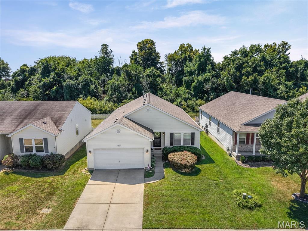 Welcome to 2544 Wintercreek Ct, Belleville! This charming ranch-style home, nestled in the highly sought-after Mascoutah School District is eagerly awaiting its new owner. Featuring 4 spacious bedrooms and 2 full bathrooms, the property offers ample living space with a comfortable open-concept layout. The kitchen seamlessly flows into the living area, creating an inviting atmosphere perfect for gatherings. If you need more space, the unfinished basement offers a great opportunity for expansion—with an egress window, the possibilities for transformation are endless. Radon system already in the house. Step outside to the back patio, an ideal spot for morning coffee or evening barbecues, where you can enjoy the view of serene, mature trees—perfect for creating lasting memories. Situated just a 10-minute drive from Scott AFB, and conveniently close to dining, hospitals, shopping, downtown STL, and highways, this home places convenience right at your doorstep. Having passed the Municipal Inspection, it’s move-in ready so don’t wait—contact your favorite agent today!