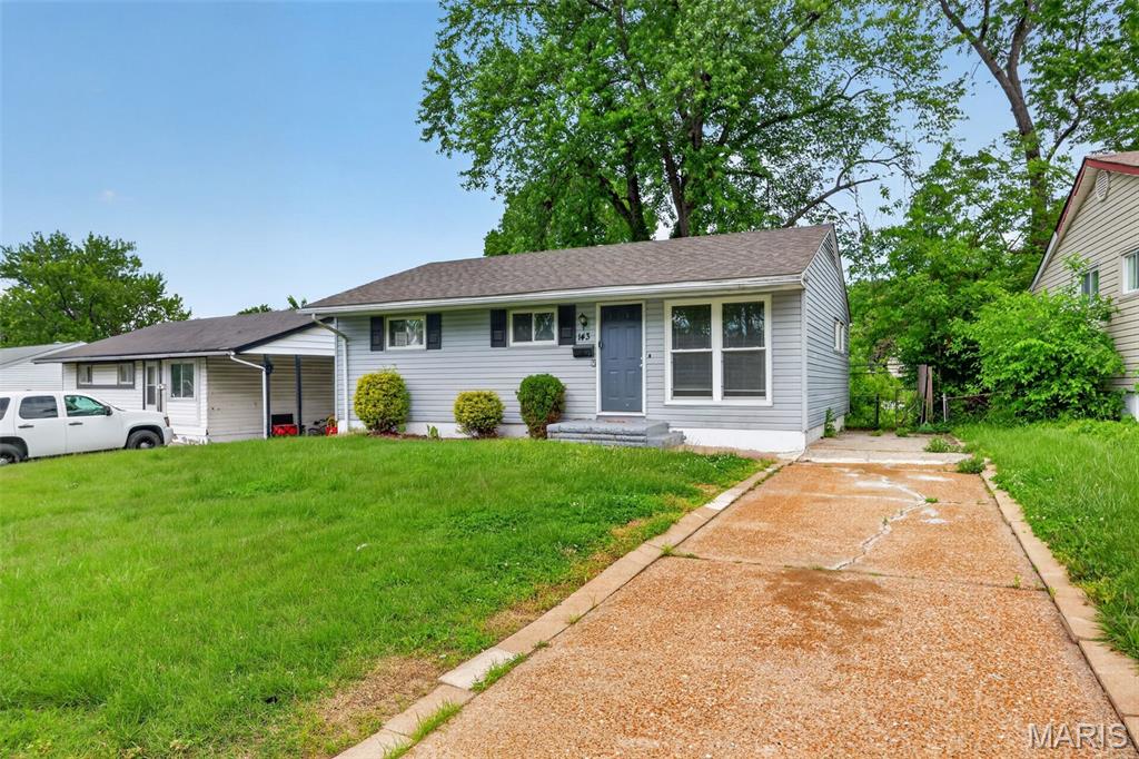 Charming mid-century ranch located in an established St. Louis County neighborhood. Built in 1954, this single-story home offers 3 bedrooms and 1 full bath across a functional and efficient floor plan. The interior features comfortable living spaces with a mix of hardwood and carpet flooring, along with a practical layout suited for everyday living.

The kitchen and bath present a solid foundation for personalization, while the home’s classic construction provides lasting potential for both owner-occupants and investors. Exterior highlights include vinyl siding and a manageable lot with off-street parking.

Mechanical systems include forced-air heating and standard utility connections to public water, sewer, electric, and natural gas services. The home is serviced by established municipal infrastructure and sits on a paved public road.

Whether you're looking for a rental property, first home, or renovation opportunity, this residence offers flexibility and value in a convenient location close to schools, transportation, and local amenities.