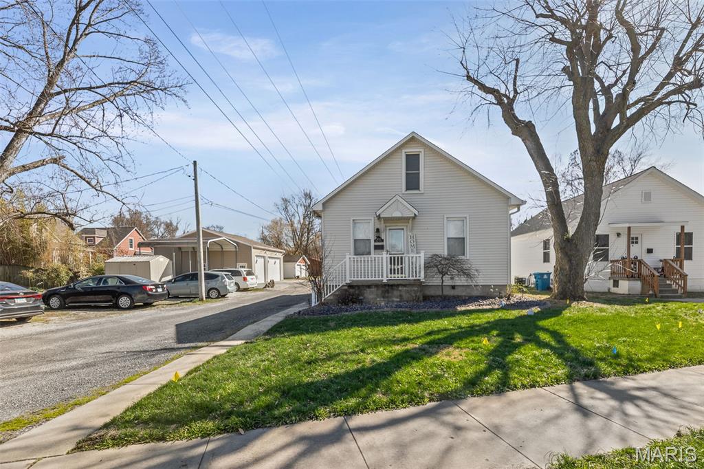 Welcome to 1008 6th St in Highland! Located in the heart of this wonderful community and only a few blocks from the town square and several popular restaurants & shops, this cozy 2-bedroom (1 bedroom is non-conforming) home has all the details you want in a home renovation! You'll love the charm of the wood beams, arched doorways, crown moulding, & vintage farmhouse sink! The front entry space is perfect for an office or reading nook. The backyard patio beckons you to relax or entertain guests. Store your lawn mower and so much more in the 10x12 utility shed at the back of the yard. Updated flooring, light fixtures, ceiling fans, and tilt-in windows (except basement windows) are just some of the fantastic 2019 updates. The roof, two sides of siding, and fence were replaced Feb 2024. Flooring in kitchen, dining room, and hall just replaced Feb 2026. What more could you ask for?! This one won't be on the market long.
