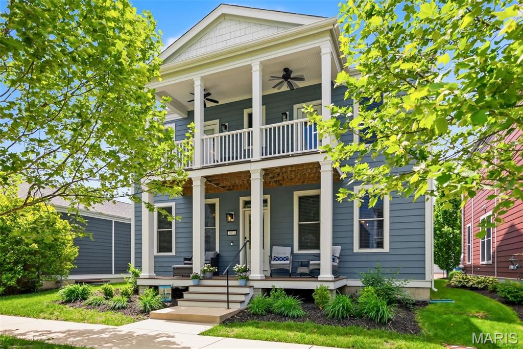 Welcome to this beautifully appointed 4-bedroom, 2 full & 2 half bath home complemented by double balconies & finished basement designed for entertaining. The main level features 9’ ceilings & laminate plank flooring w/ the cozy gas fireplace serving as the focal point of the living room. The kitchen showcasing custom white cabinetry w/ additional built-ins encasing the refrigerator for a polished look and added storage, along with quartz countertops & stainless steel appliances. Upstairs, the primary suite offers a spacious walk-in closet & luxurious bath featuring adult-height dual vanities, soaking tub & stand-alone shower. 3 additional bedrooms—one with its own walk-in closet—along with a full bath & convenient laundry room, complete the upper level. The finished lower level is perfect for hosting, featuring a large recreation room, wet bar, dining area and half bath—ideal for game nights & gatherings. Step outside to the spacious backyard with patio, low maintenance turf and 6' privacy fence. 2 car attached garage & long driveway make this for a desirable home. Nestled in one of the area’s most desirable communities, this vibrant neighborhood called New Town @ St. Charles offers resort-style living at its finest — featuring pools, including an impressive 700-foot lazy river. Enjoy scenic lakes and canals ideal for fishing, swimming, floating, kayaking, and paddleboarding, along with an amphitheater, popular restaurants, volleyball and pickleball leagues, a grocery store, coffee shop, bakery, charming shops, and so much more! Make your appointment today!