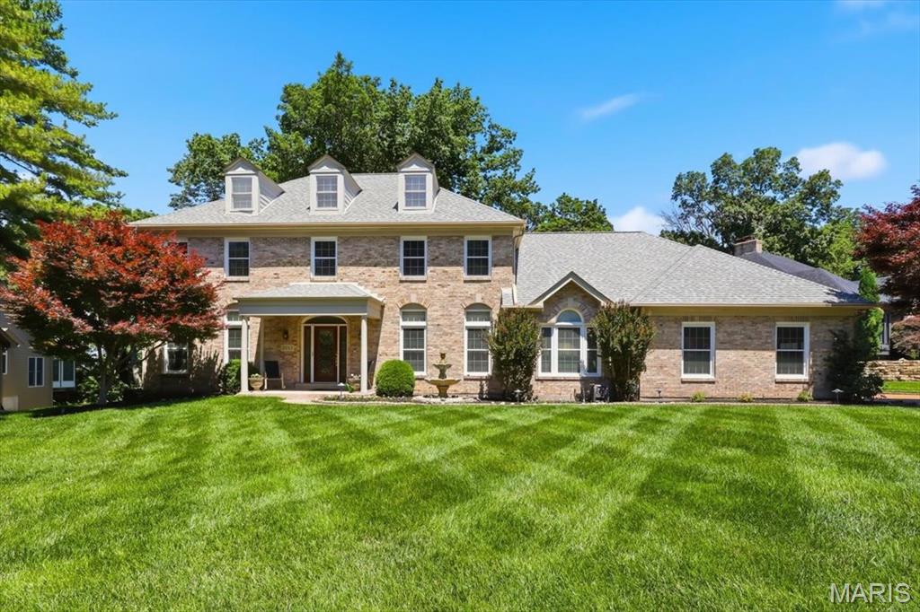 Yes, this is one of the few rare homes in the Amiot subdivision that backs up to the bluffs of Creve Coeur Park.  Meticulously maintained, and the owners didn't spare on improvements either.  Let's start with the updated kitchen, featuring an abundance of cabinets, granite countertops, a center island, and newer appliances.  There is a four-season room off the breakfast room...(furniture stays). The house was built with a main-level guest bedroom/home office with a full bath. The primary bathroom has been updated.  It even has a heated towel holder and floors.....I would definitely call it a luxury bathroom.   There are wood floors in the living, dining, and family room.  Nine-foot ceilings on the main and lower levels. Finished walkout lower level.  Extra-large oversize three-car garage.  HVAC and the roof have also been recently updated.  James Hardy exterior siding, and there is a whole-house generator. Windows are updated. Refrigerator, washer, and dryer stay at the buyer's option. This is quite the house, along with the unique setting, you'll be glad to call your home.  Located not far from the 2,000-acre Creve Coeur Park & Lake.