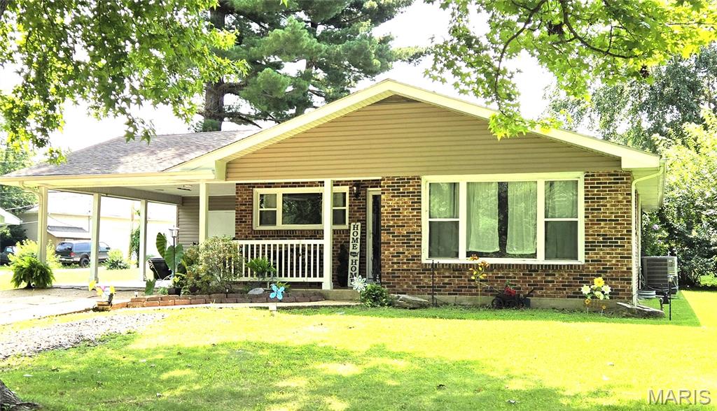 Cute and Move-In ready!  This mostly brick home has 3 Bedrooms and 2 Full Baths. The Primary suite has a full bath and a large walk in closet. There is Luxury vinyl plank and Tile flooring throughout which makes it great for kids, pets and keeping it clean! The kitchen has beautiful wood cabinets and all stainless appliances. It is in a Great location in St James, close to shopping, schools and easy access to 44. There is a covered carport with outdoor storage.  The front and back yards feel like you're in a park and there are covered patios in both areas to enjoy the outdoors.  Priced to sell!  Come check it out!