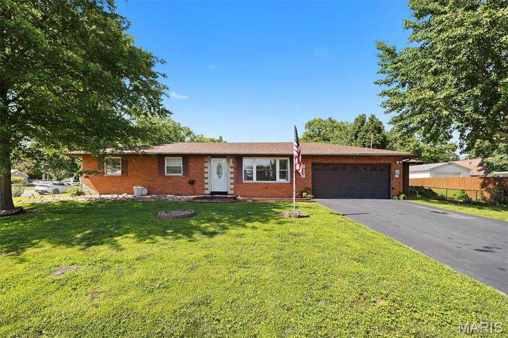 Charming brick ranch on quiet corner lot in desirable neighborhood. This well-maintained 3 bed, 2 bath home offers comfortable single-level living with a spacious four-season room filled with natural light and exceptional storage. Eat-in kitchen features wood cabinets, solid surface countertops, tile flooring, and stainless steel appliances that stay with the home. Enclosed porch provides direct garage access and French doors to four-season room. Recent updates include new roof on home and shed and new water heater (2025). Agent owner related.