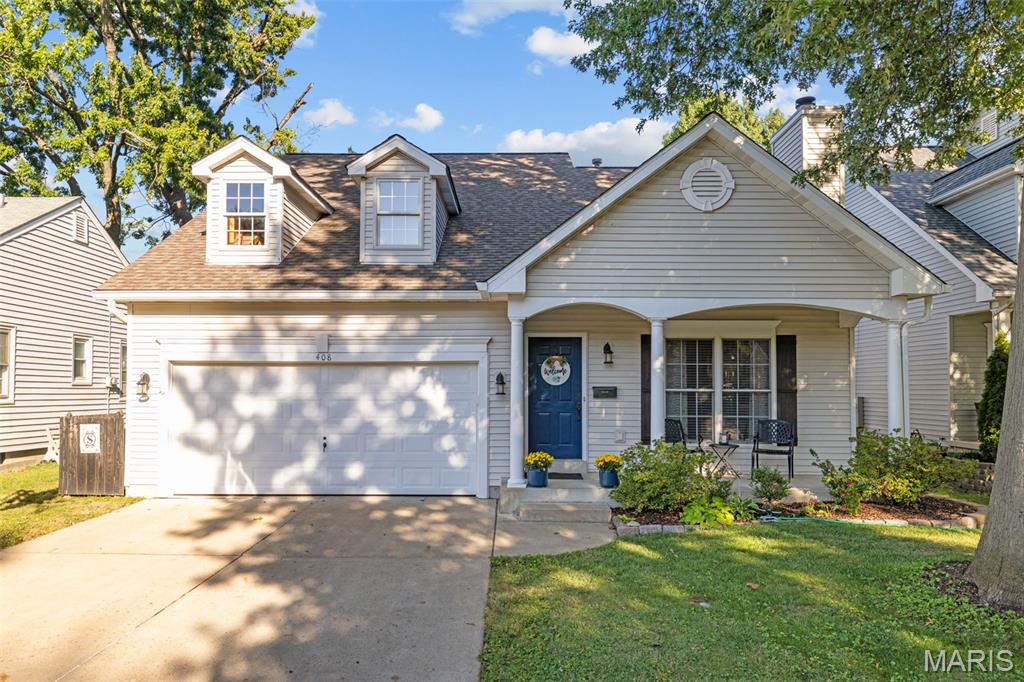 You've been waiting for this one! Welcome to this beautifully updated 1.5-story in an amazing walkable Kirkwood location! Just steps from Kirkwood Park and Downtown Kirkwood, you won't need to go far to find everything you need. Built in 2003 and filled with updates, this home gives peace of mind without sacrificing the charm of classic Kirkwood style. You'll have great curb appeal with landscaping, shade trees, and a large covered front porch. The open layout of the living and dining room is perfect for entertaining, featuring a brick-surround gas fireplace, stylish lighting, and gleaming hardwoods that continue into the kitchen, creating a cohesive look. The thoughtfully designed kitchen boasts granite counters, open shelving balanced by an array of custom cabinets with crown molding, subway tile backsplash, farmhouse sink, stainless steel appliances, a planning desk, and breakfast bar with wood detail. The spacious primary suite has a walk-in closet with organizers and a luxurious bathroom with step-in shower, wood-look ceramic tile floors, large vanity, and beautiful tilework throughout. A convenient half bath and laundry room completes the main level. Upstairs are three more bedrooms and an updated full bathroom. The finished lower level adds a rec room, sleeping area, and bathroom w/step-in shower, plus room for storage. Newer HVAC (2023) and roof (2020). Enjoy the last days of summer in the fenced backyard. Grill with friends on the patio, or relax in the screened porch. Pride of ownership shines in this home. Don't miss out!