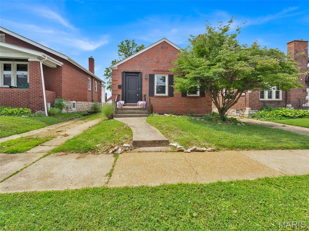 Charming South City home full of character and ideally located near parks, restaurants, shopping, and more. Features stunning hardwood floors, beautiful stained-glass windows, abundant natural light, two bedrooms, one full bath, and a spacious dining room. The basement offers a rec area, bar space, cedar closet, and plenty of storage. Unique driveway provides valuable off-street parking. A great opportunity for first-time homebuyers, investors, or anyone looking to add their personal touch. Property to be sold in its current As-Is condition; seller to make no repairs or inspections.