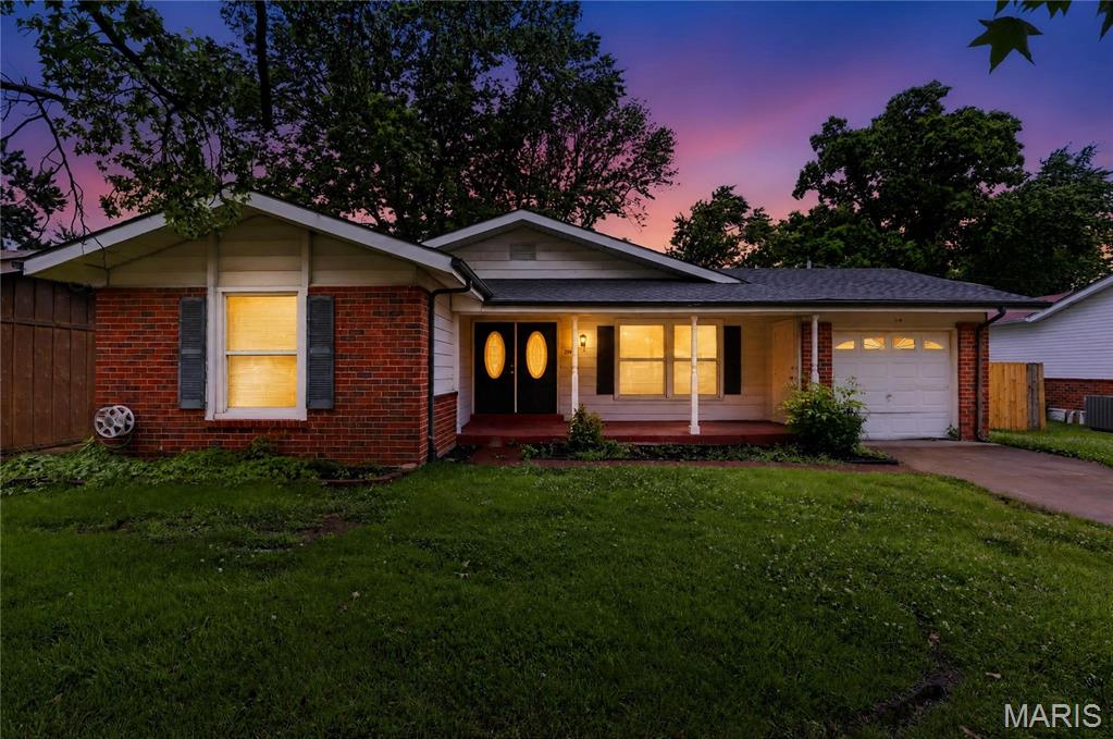 Welcome to this charming and well-maintained 4-bedroom ranch in the heart of Florissant’s desirable Wedgwood neighborhood. This home features a spacious, open floor plan highlighted by beautiful hardwood flooring throughout the main level. The inviting living area flows seamlessly into the dining room, perfect for entertaining. The kitchen offers a functional eat-in space, while the bright bedrooms provide comfortable retreats. Step outside to enjoy a large wrap-around patio, ideal for relaxing in your private, fenced-in backyard. With a clean, unfinished basement providing endless potential and an attached garage.